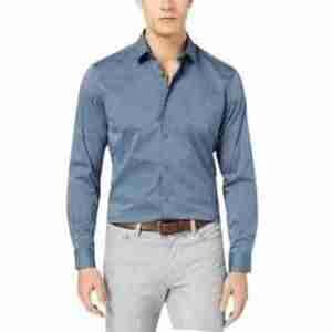 Alfani Stretch Modern Stripe Button Down Shirt